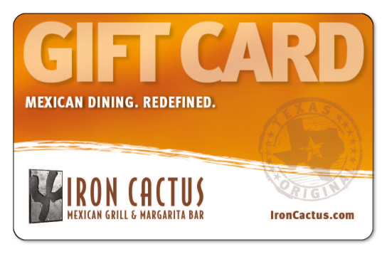 iron cactus logo over yellow-orange backgorund